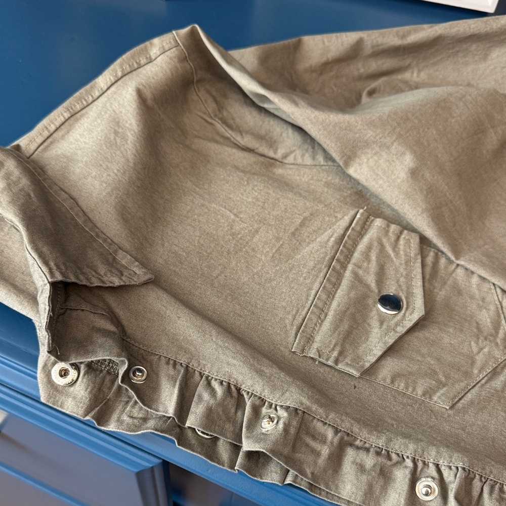 Olive Button-Down Shirt